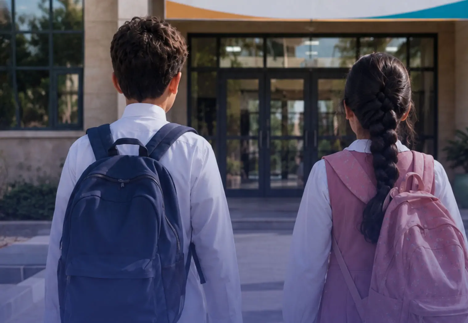 Official photograph published with the ‘Back to School Through a Safe Gateway’ campaign